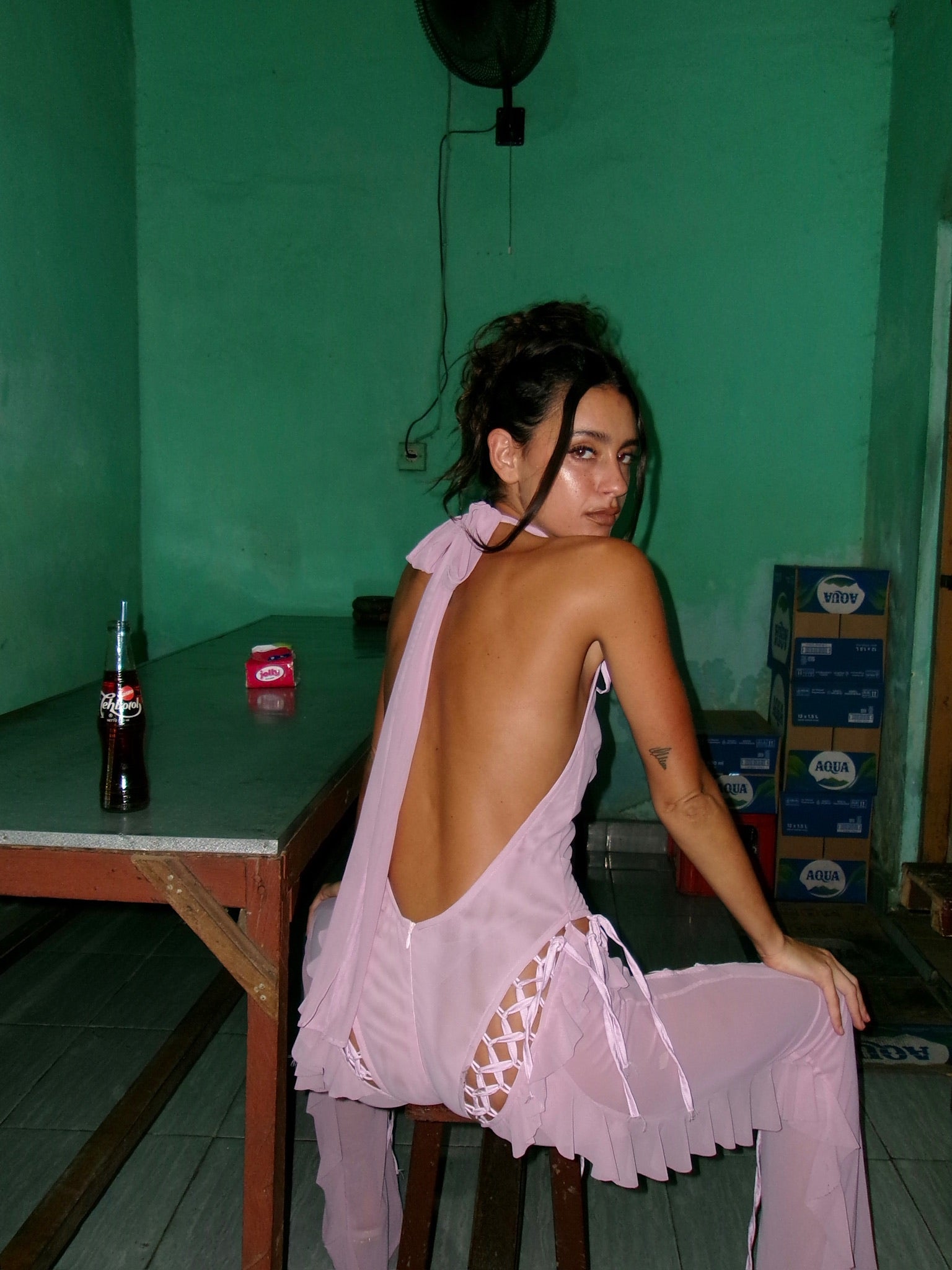 Sinful Romance Jumpsuit Bubblegum