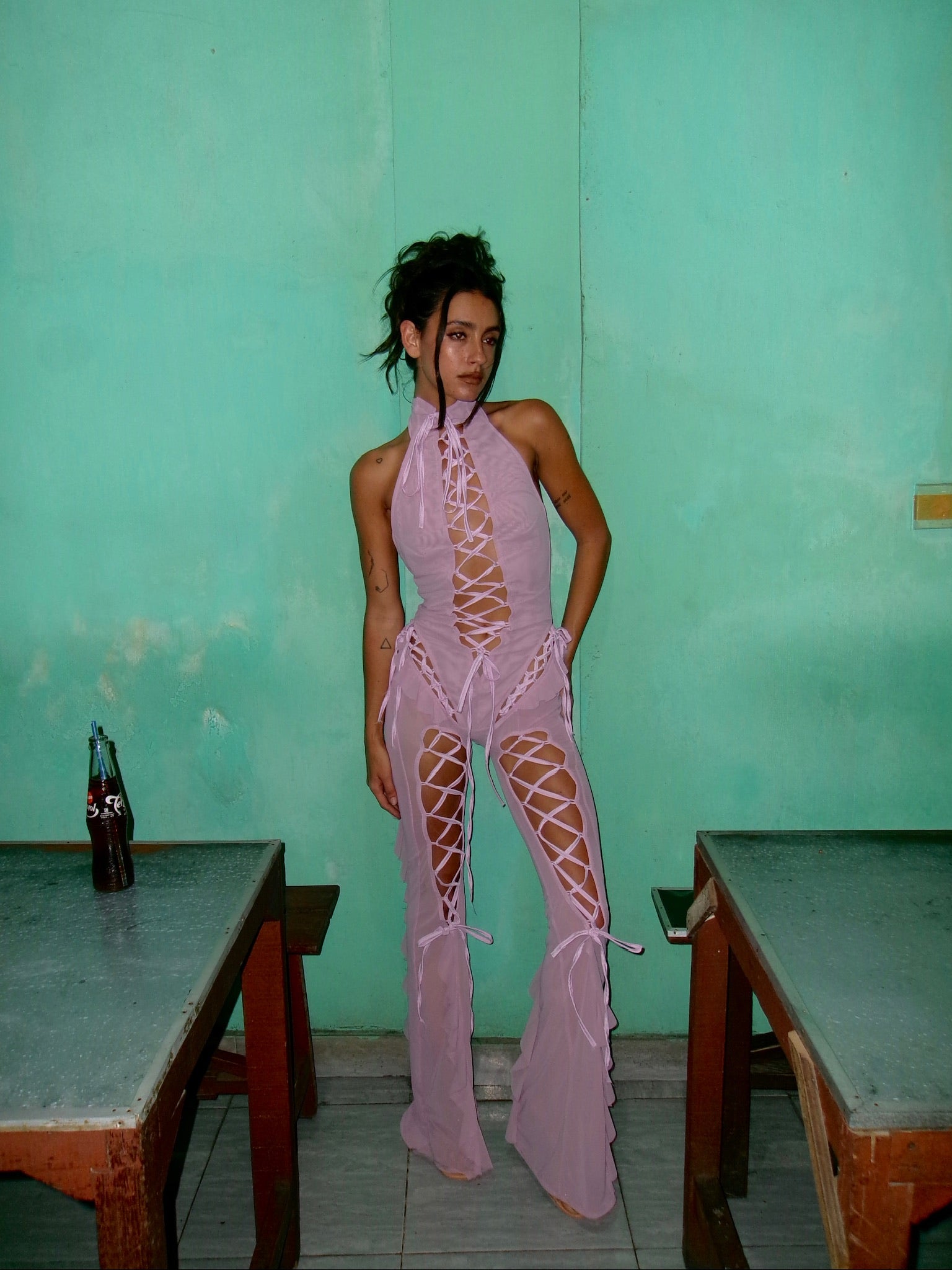 Sinful Romance Jumpsuit Bubblegum