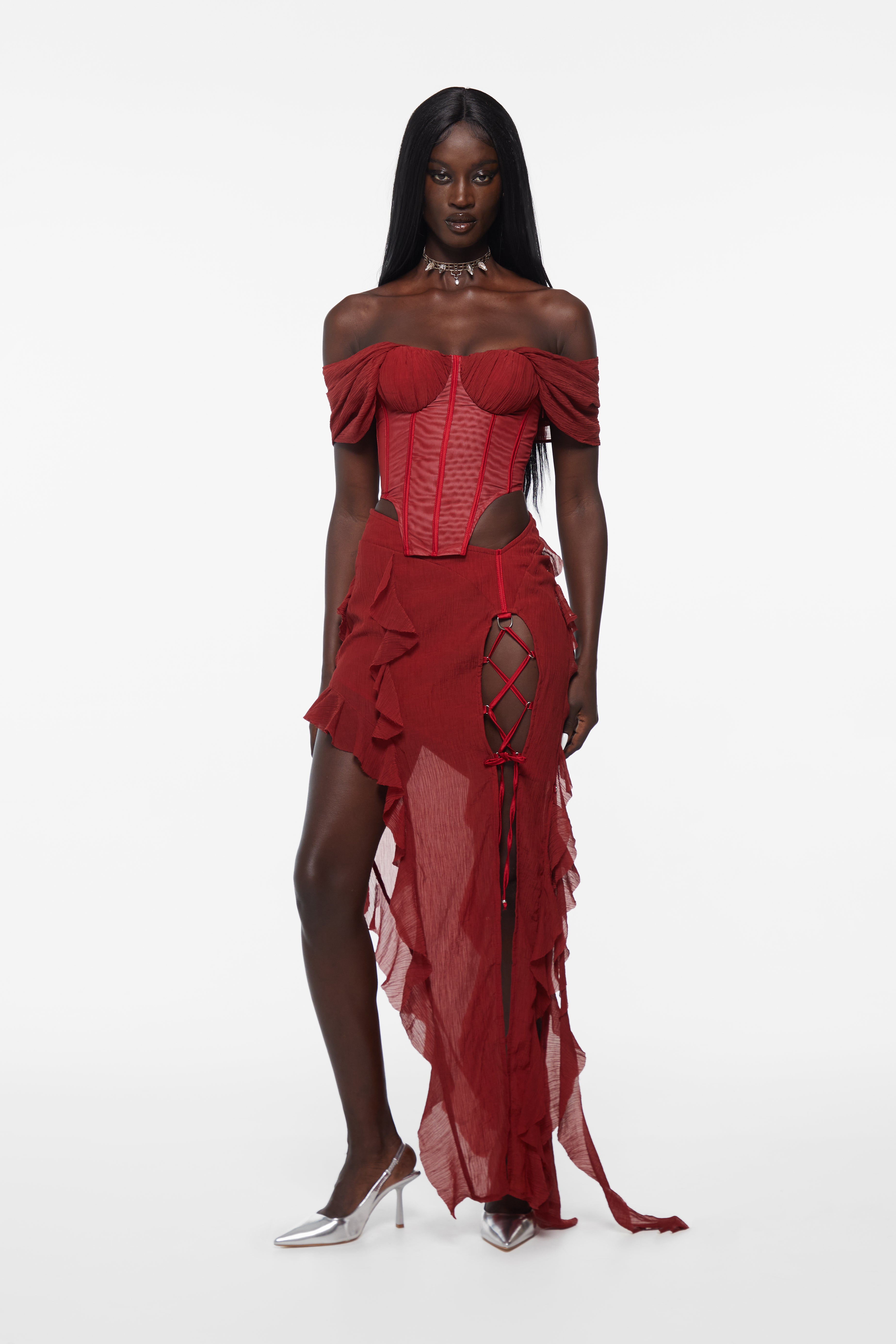 The Assassin Corset Top Red