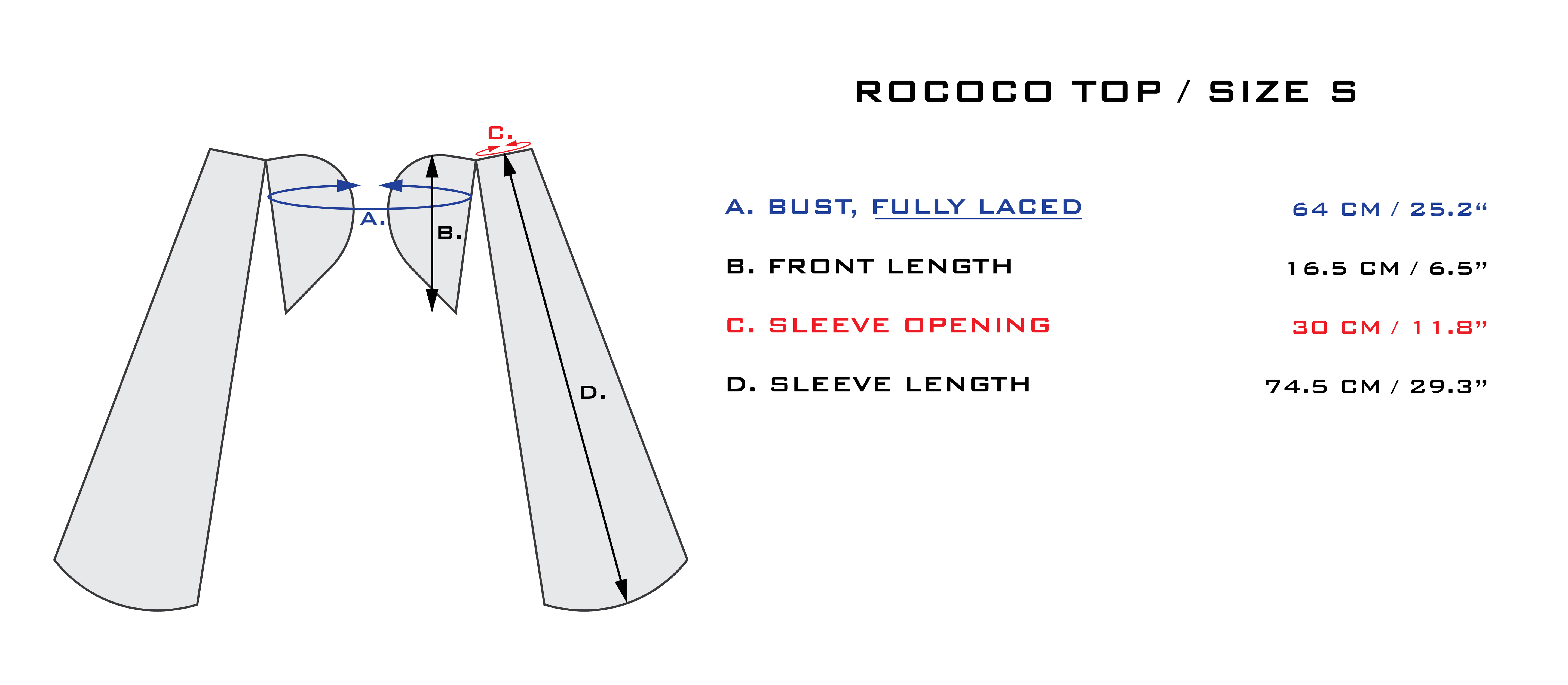 Rococo Top Powder Blue