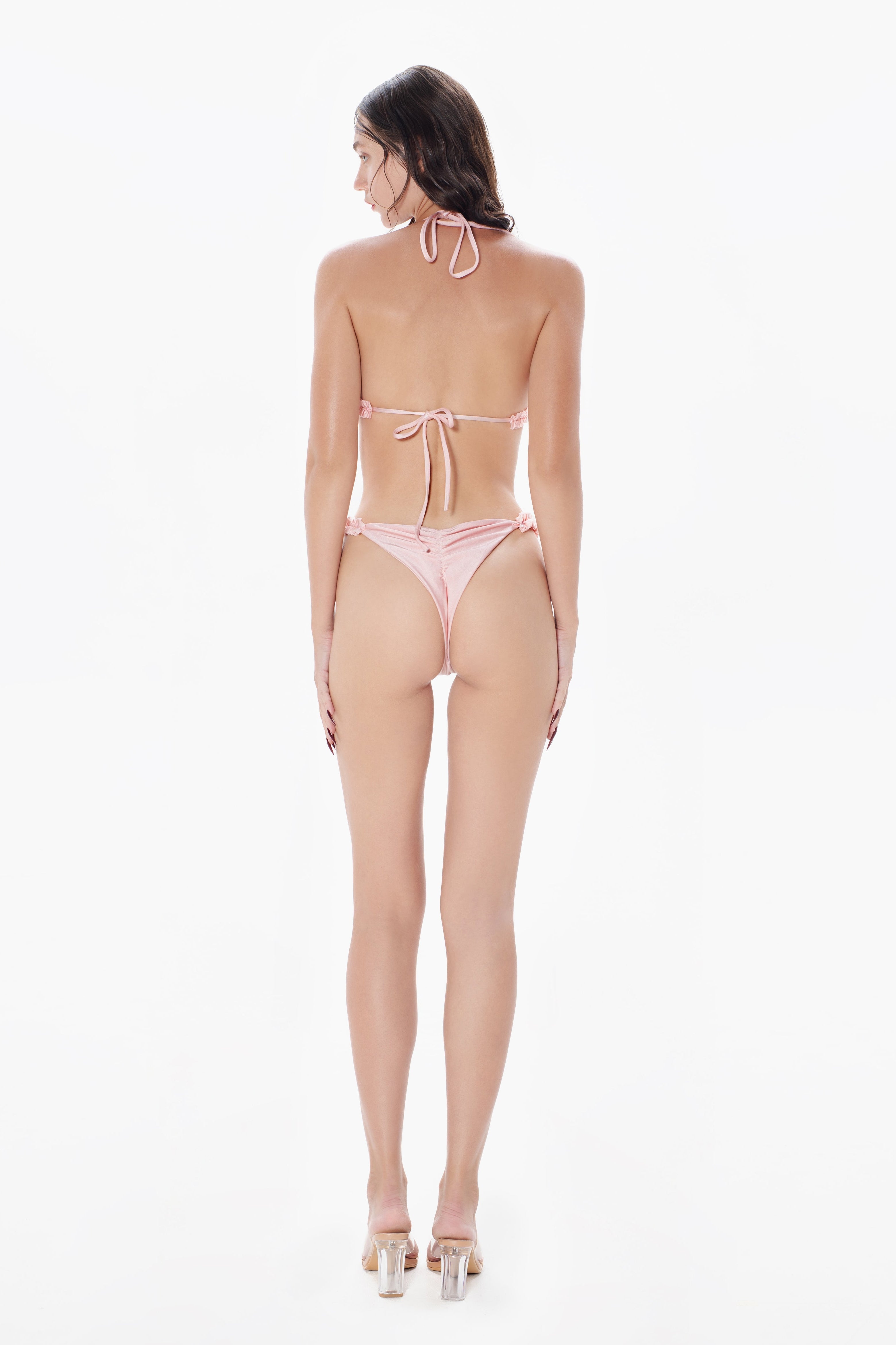 Ruffled Heart Bikini Top Blush