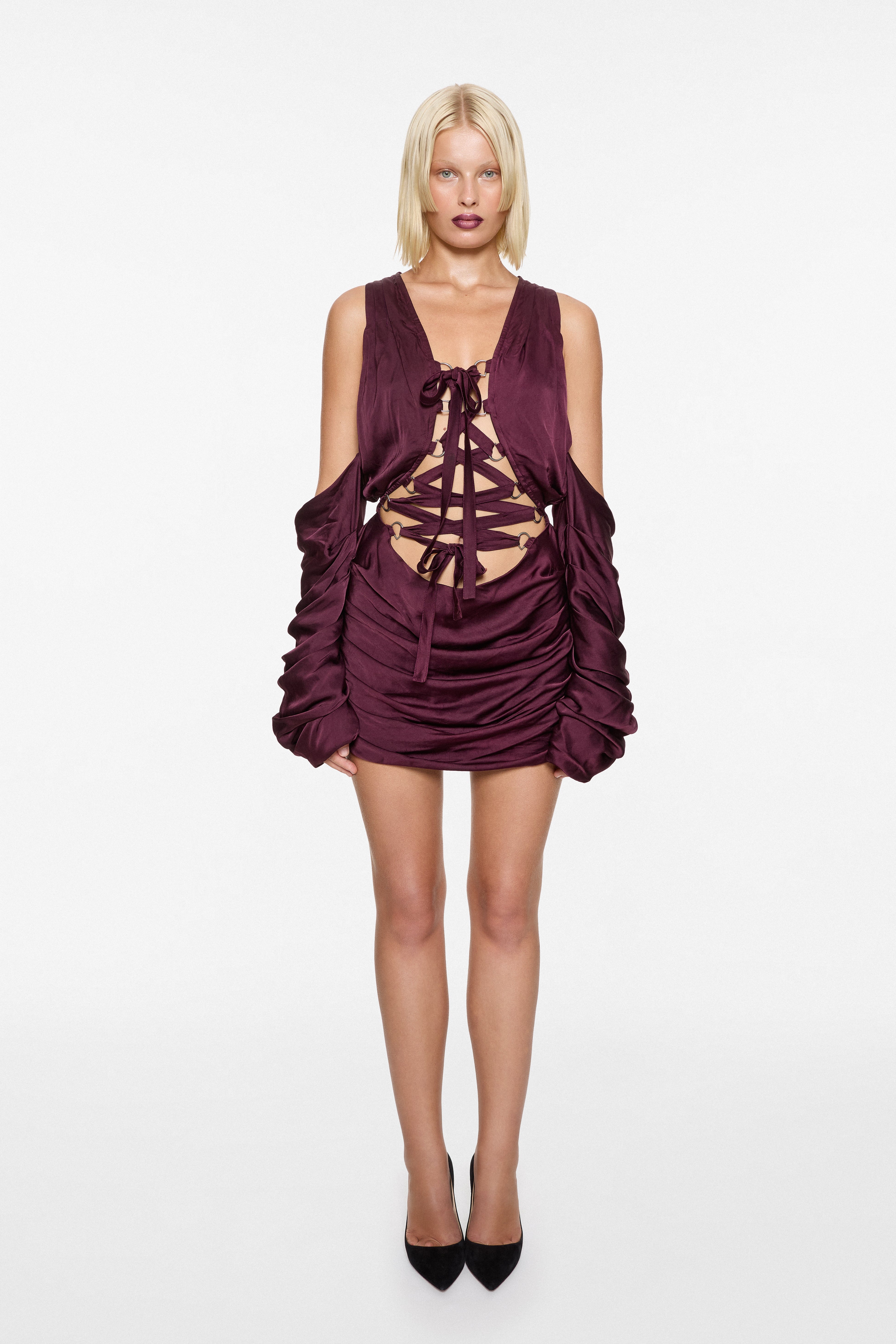 No Strings Attached Dress Plum
