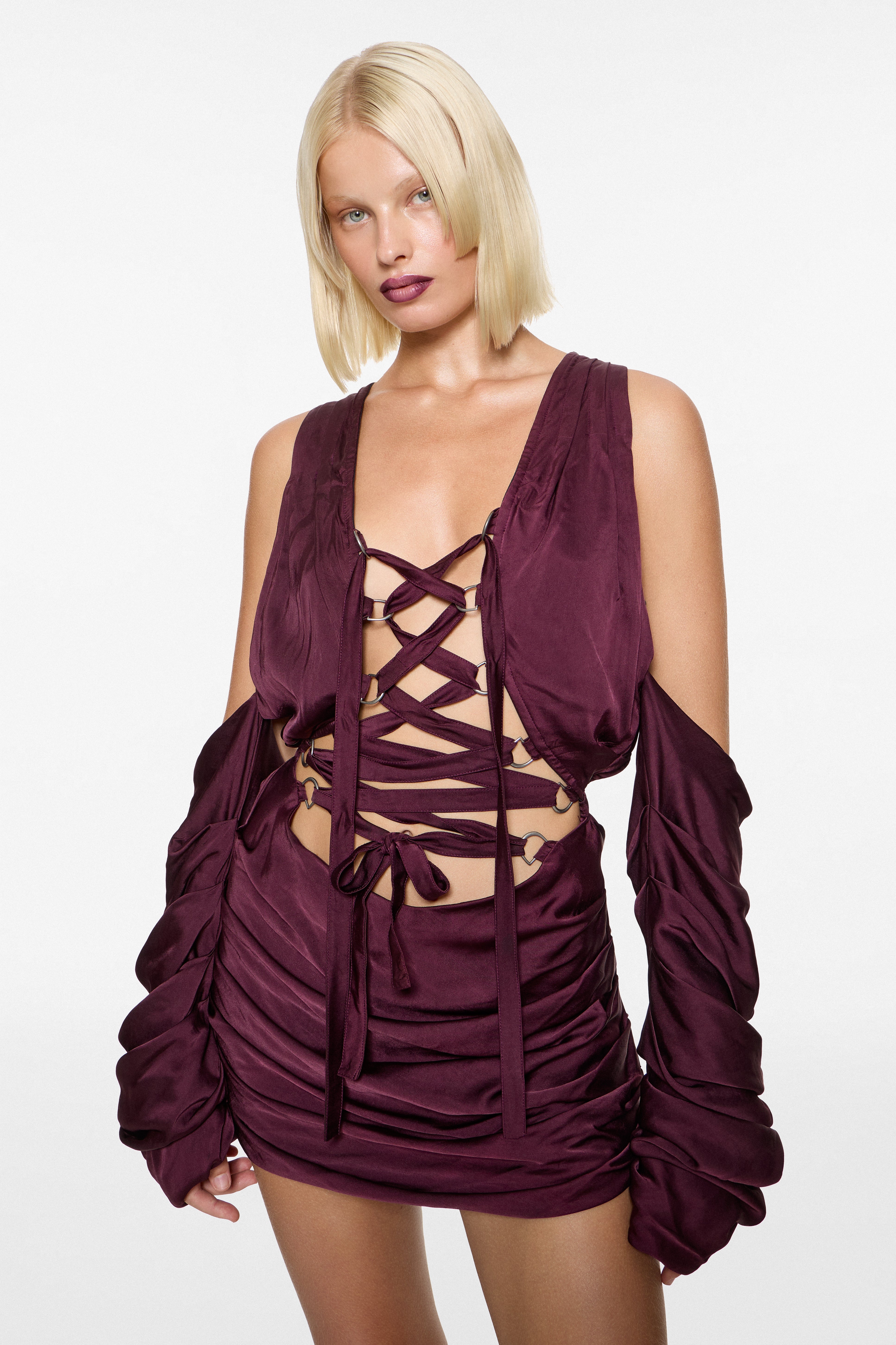 No Strings Attached Dress Plum
