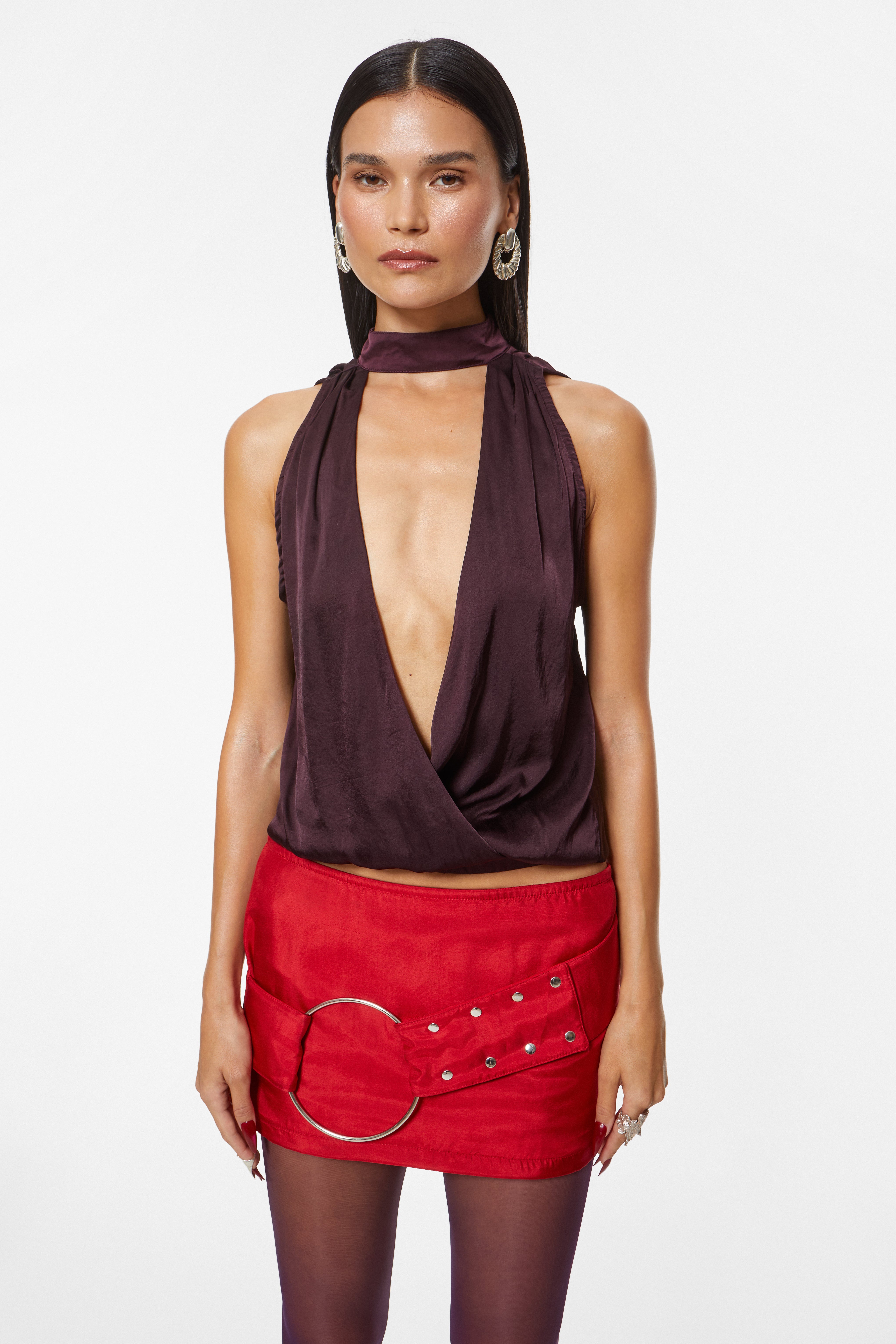 Devotion Drape Top Plum