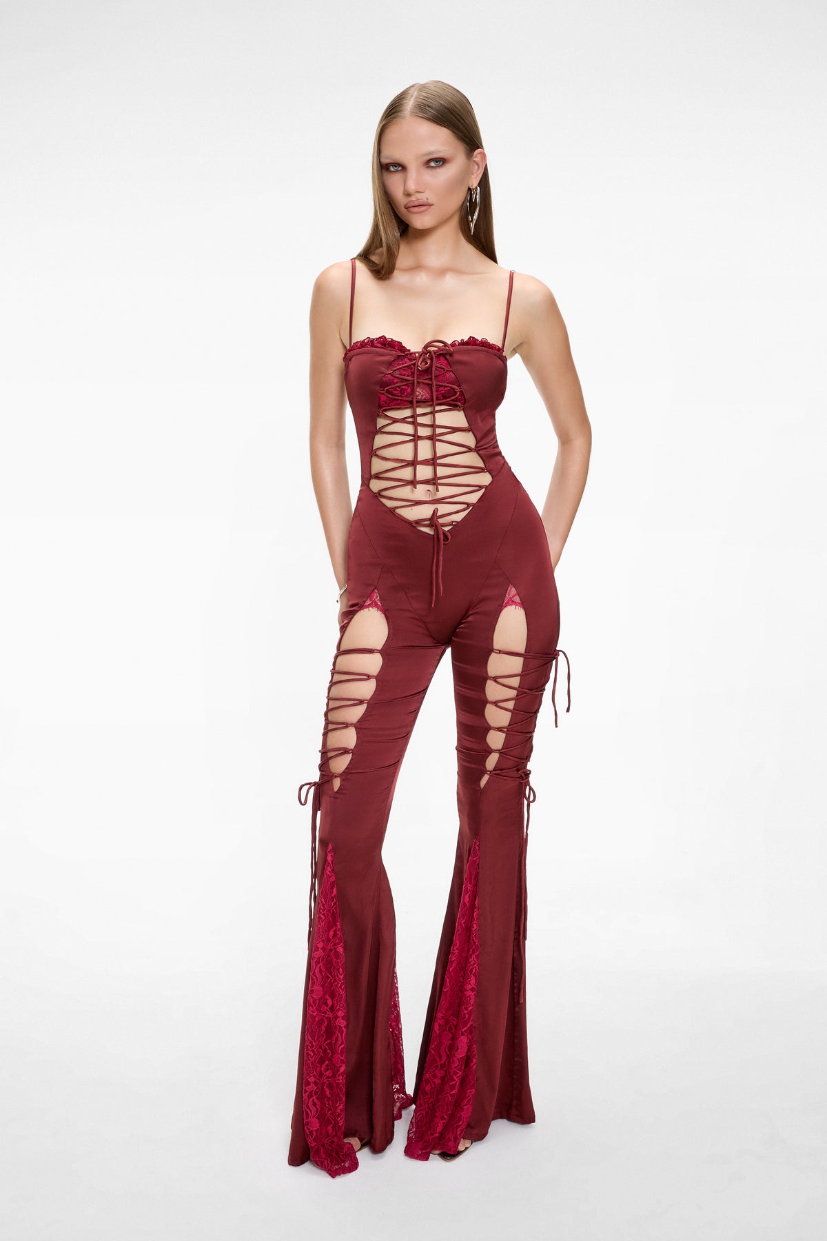 Royal Pain Jumpsuit Burgundy
