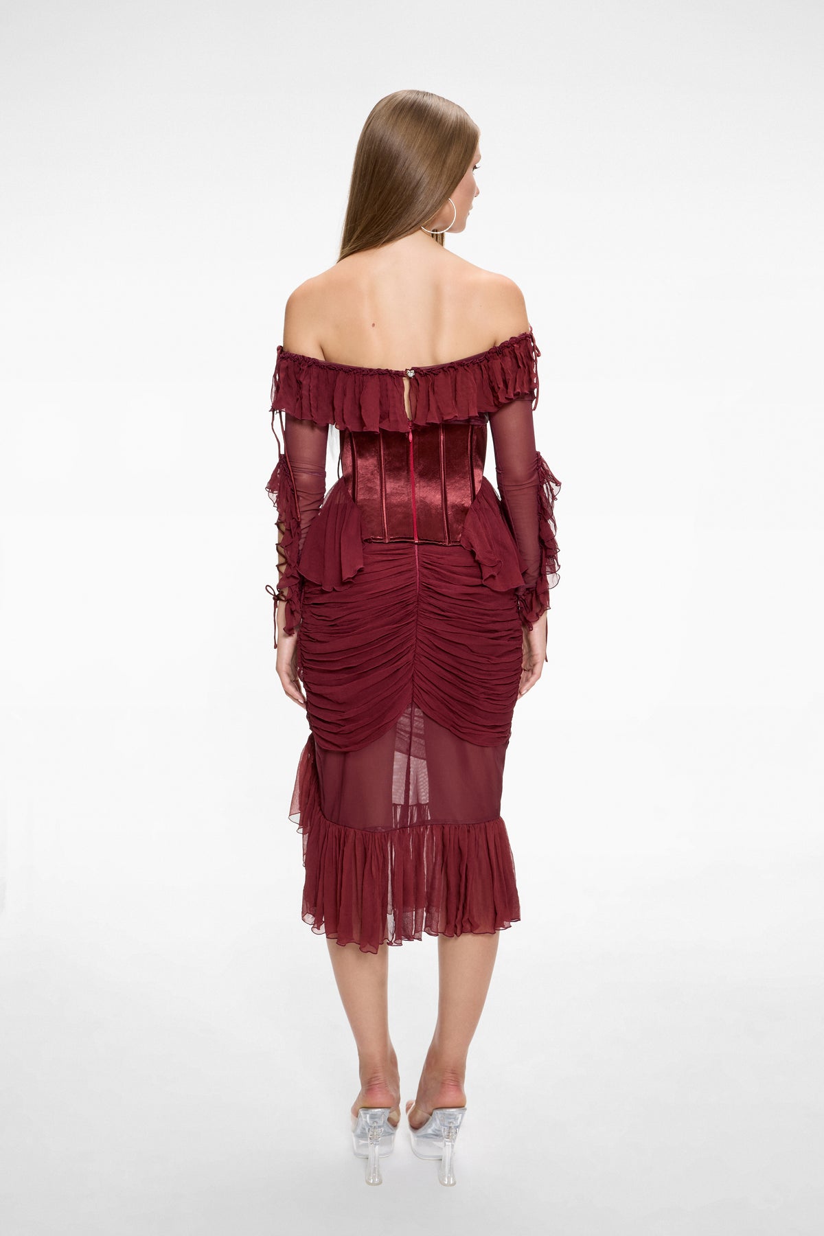 Maiden Midi Skirt Wine Red
