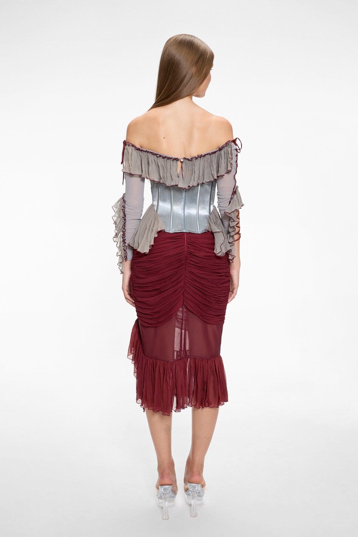 Maiden Midi Skirt Wine Red