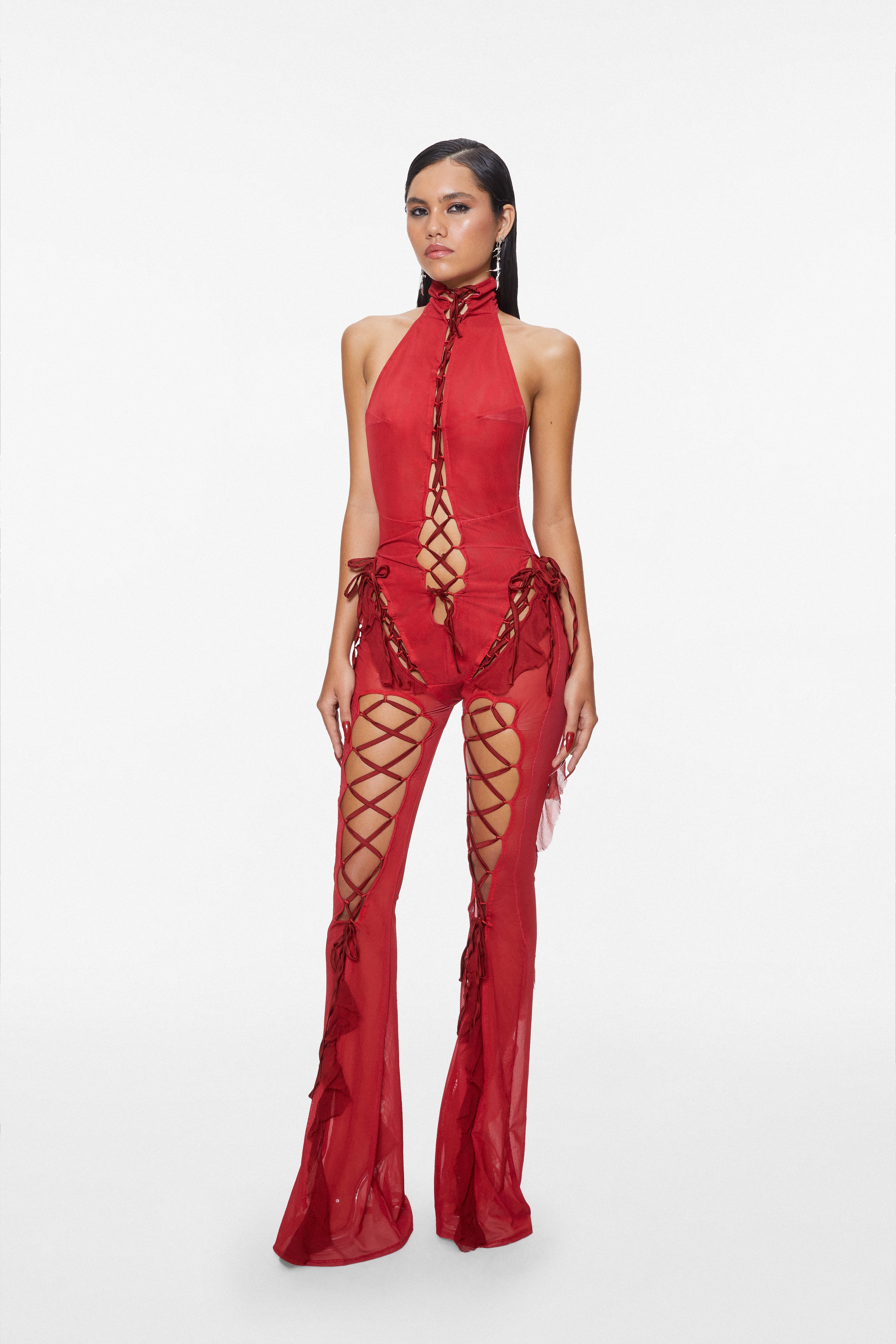 Sinful Romance Jumpsuit Ruby Red