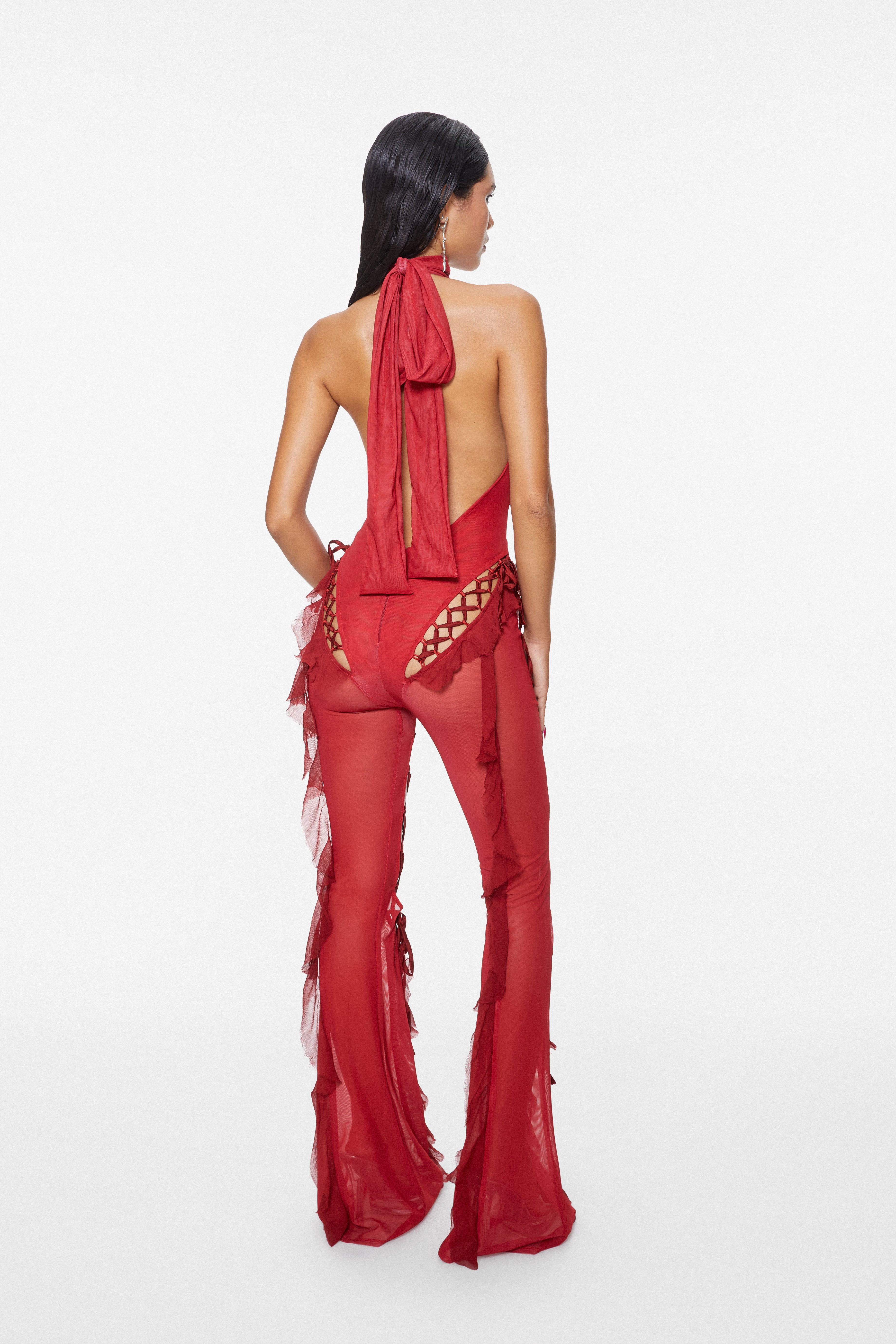 Sinful Romance Jumpsuit Ruby Red
