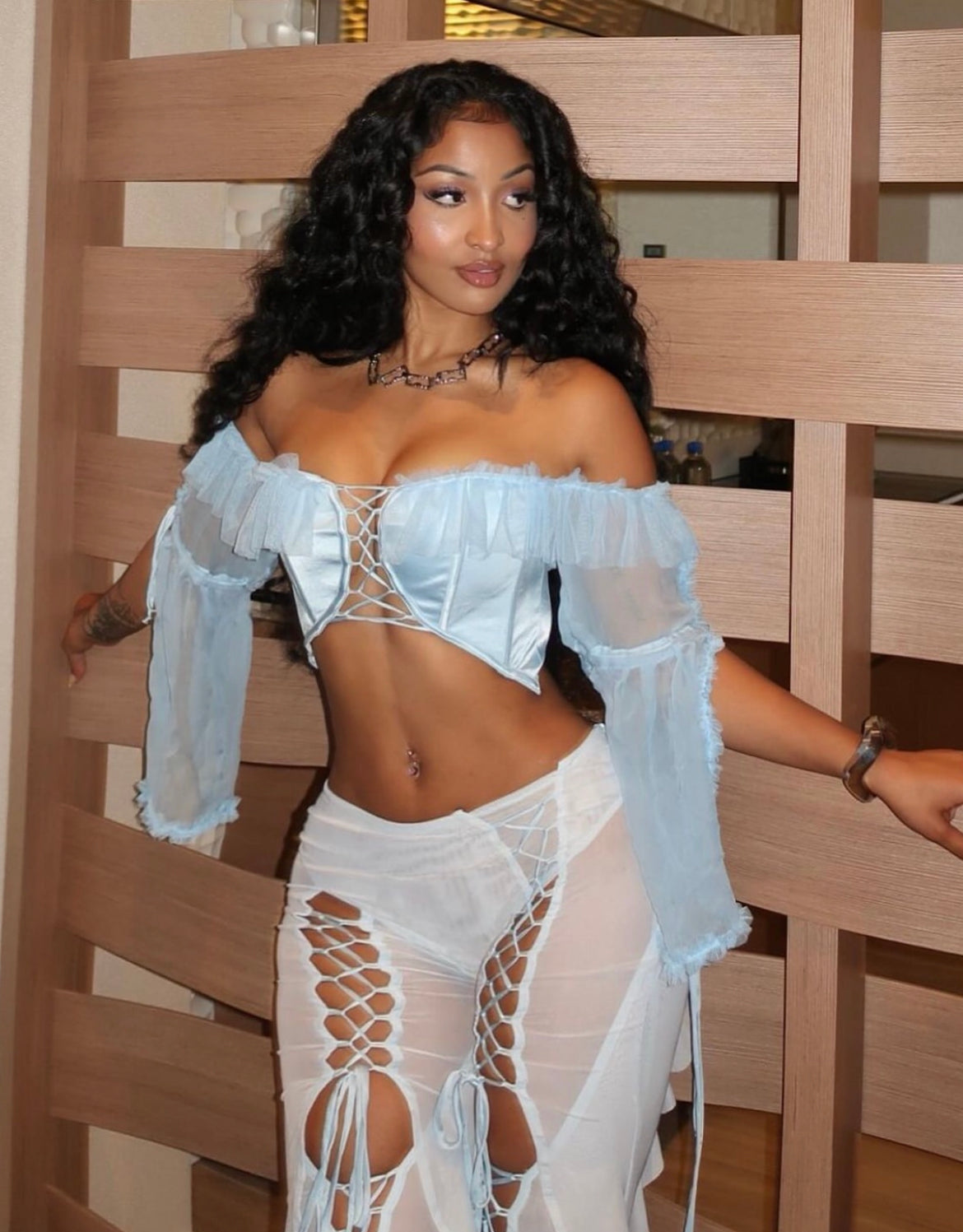 Rococo Top Powder Blue