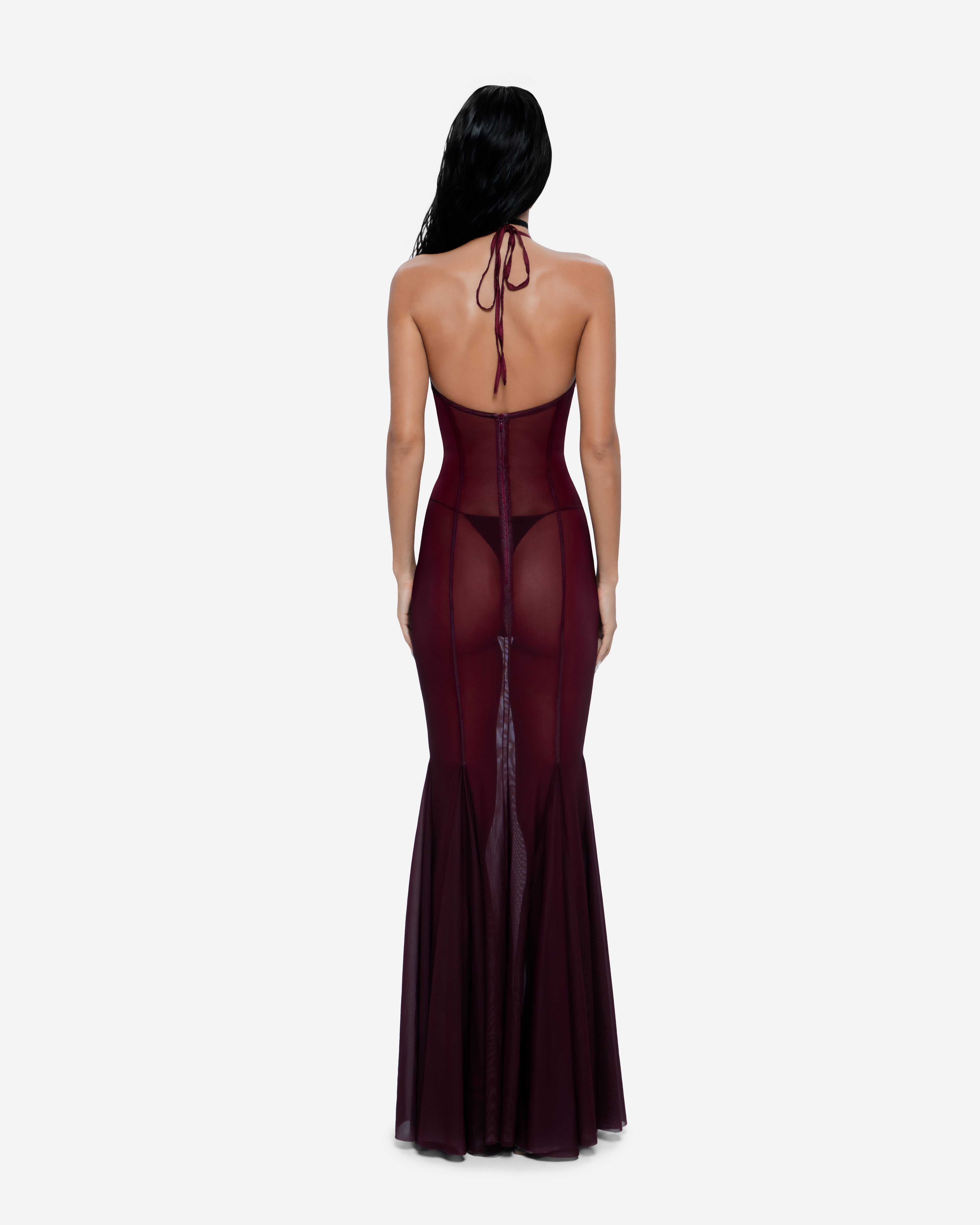 Siren Maxi Dress Wine Red