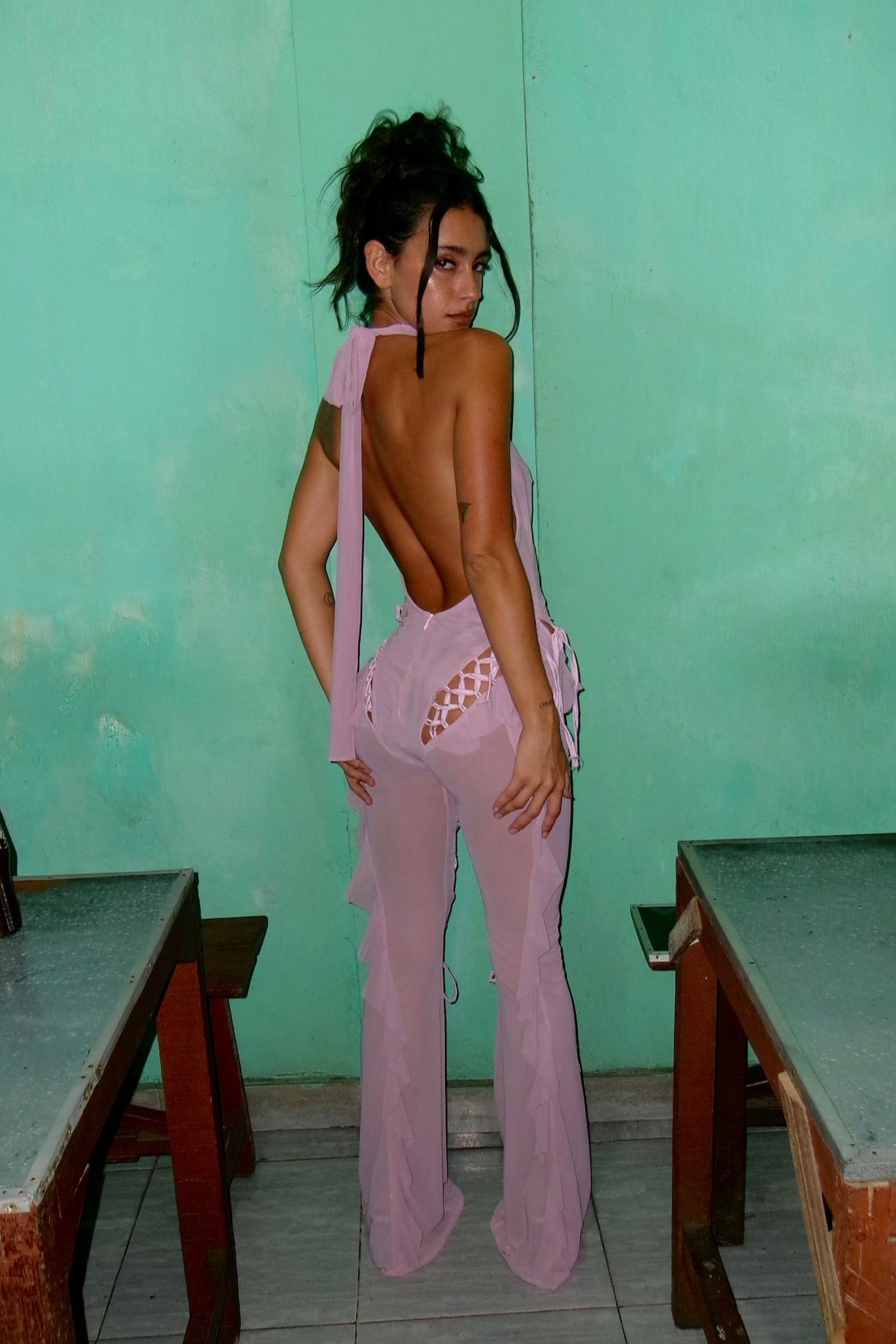 Sinful Romance Jumpsuit Bubblegum