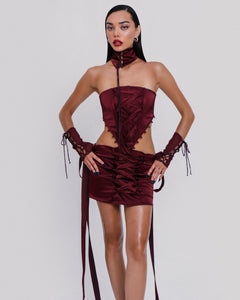 Lilith Corset Wine Red