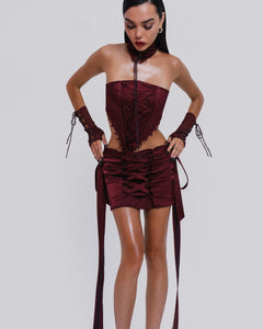 Lilith Corset Wine Red