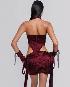 Lilith Corset Wine Red