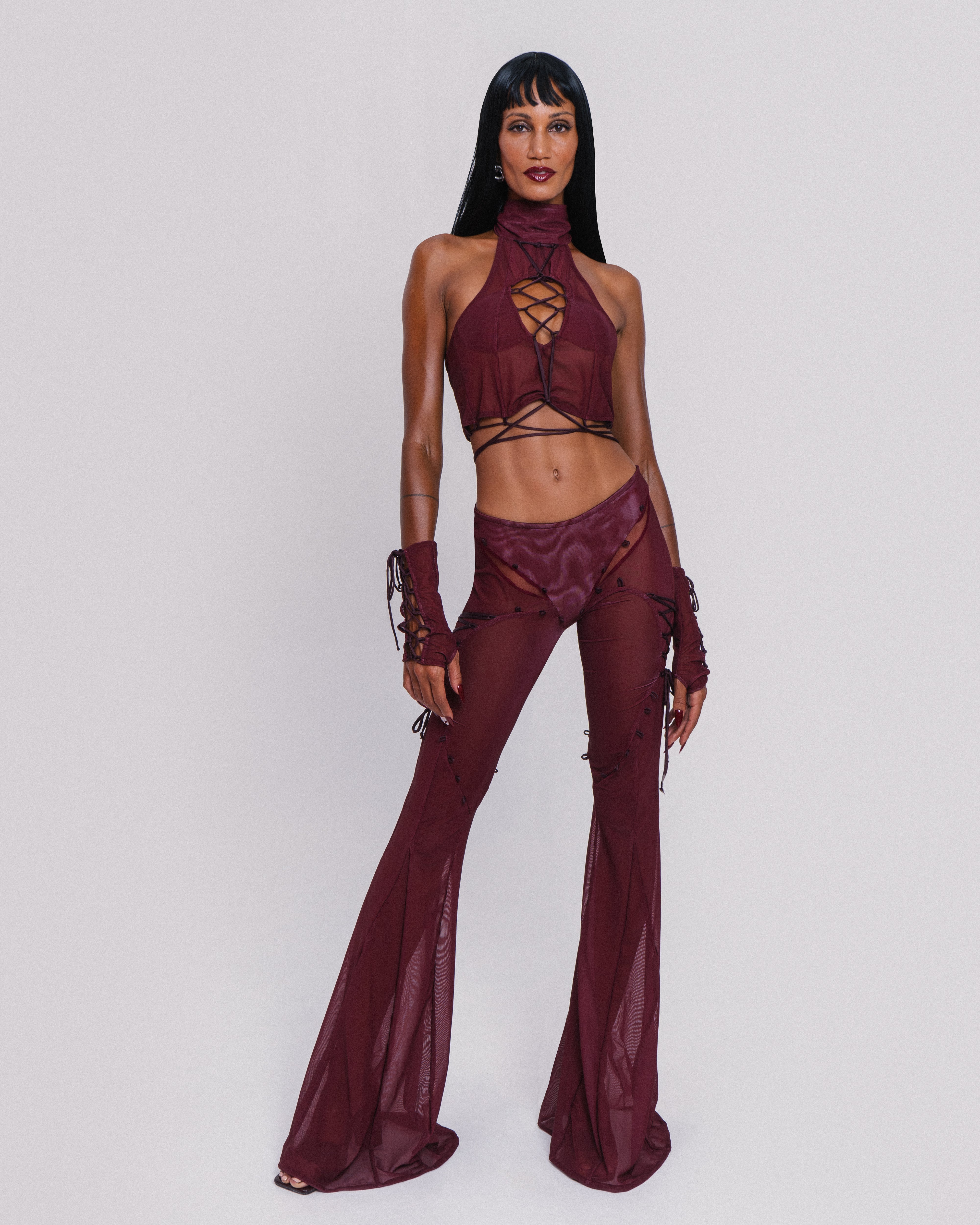 Feelings Die Pants Wine Red