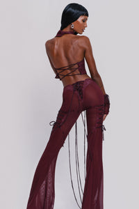 Feelings Die Pants Wine Red