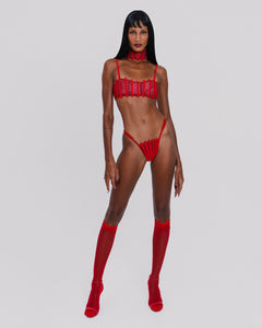 Corset Bikini Bottom Red