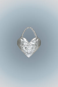 Puffer Heart Bag Mini Metallic