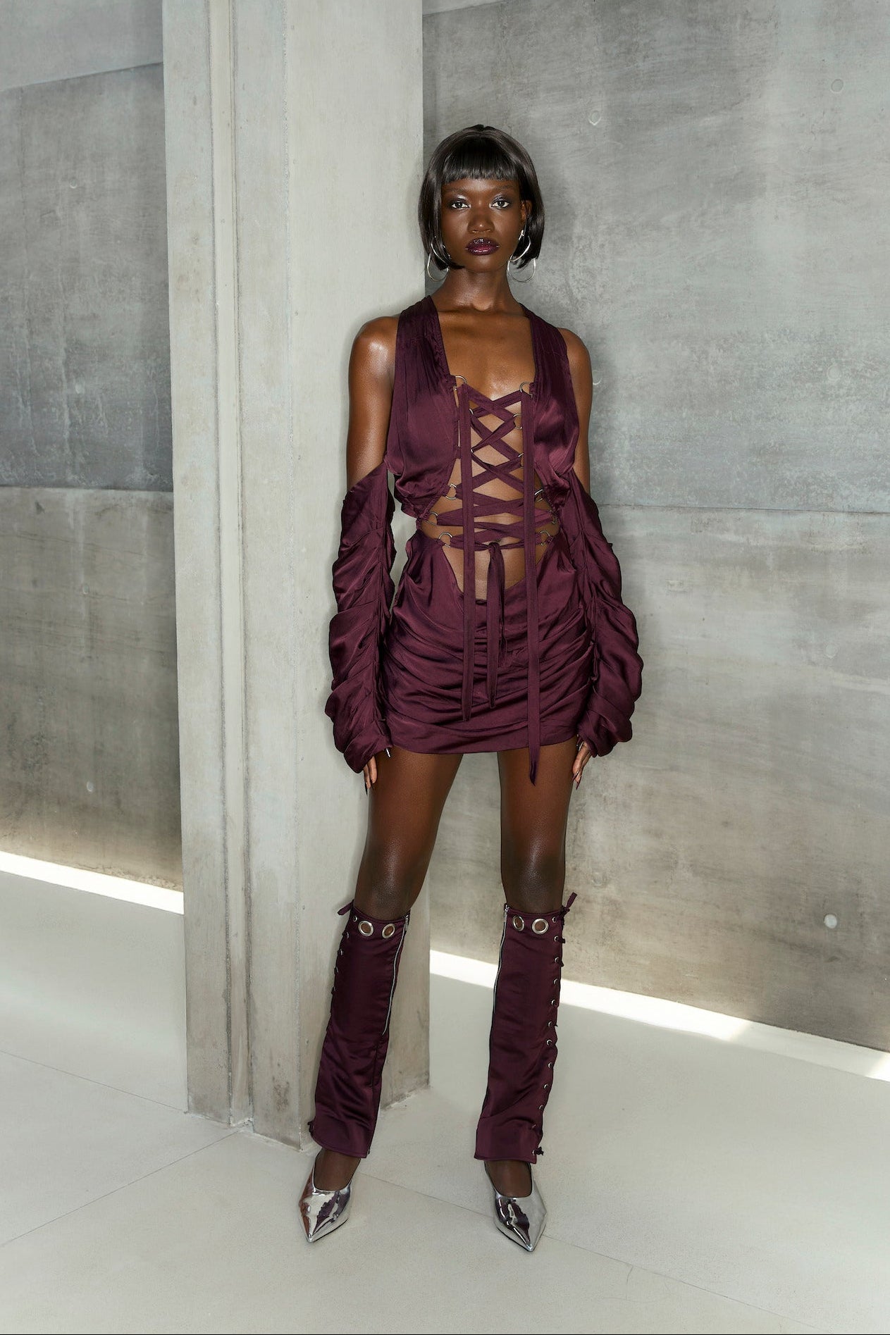 No Strings Attached Dress Plum
