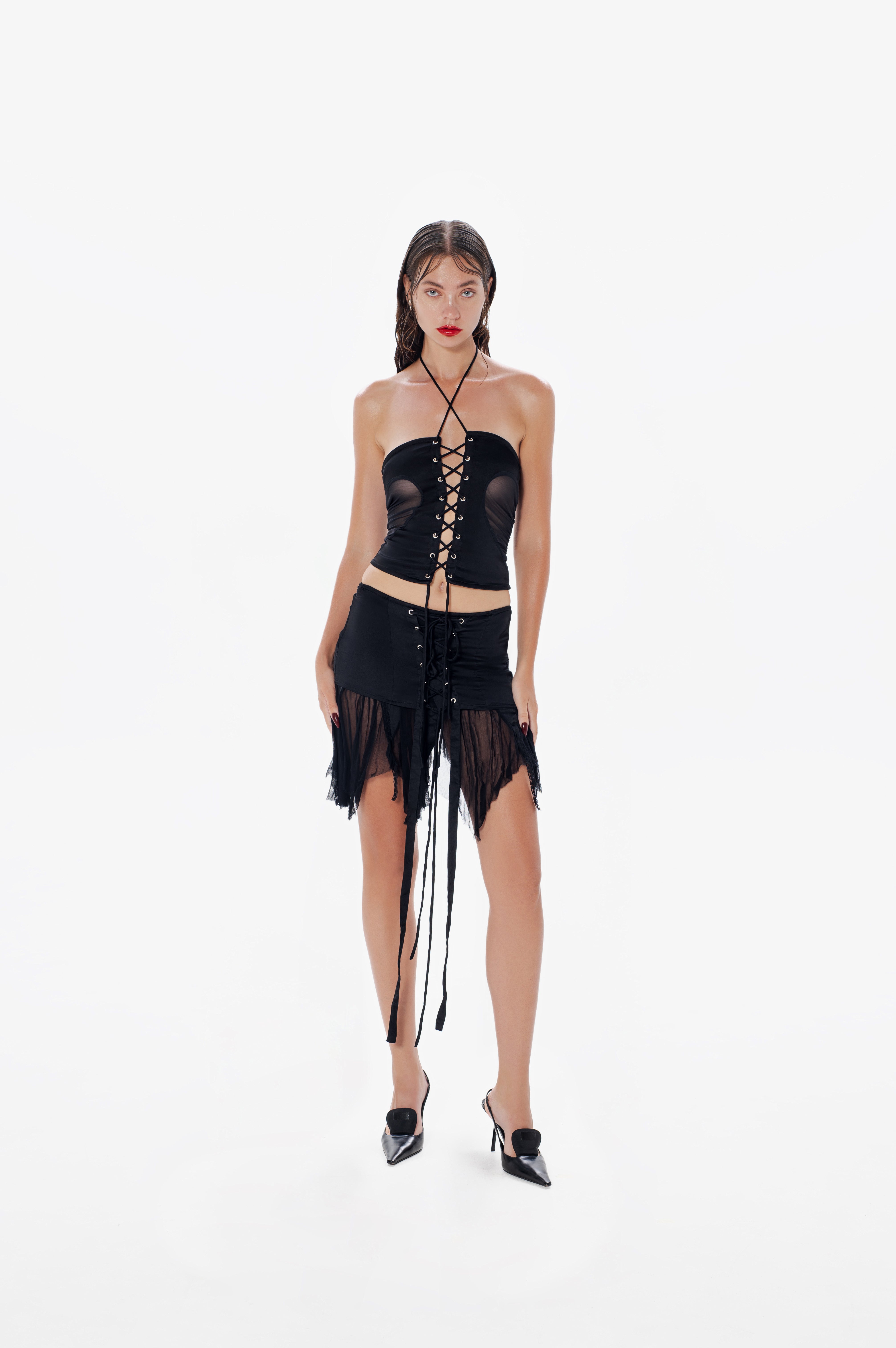 Metamorphosis Mini Skirt Black