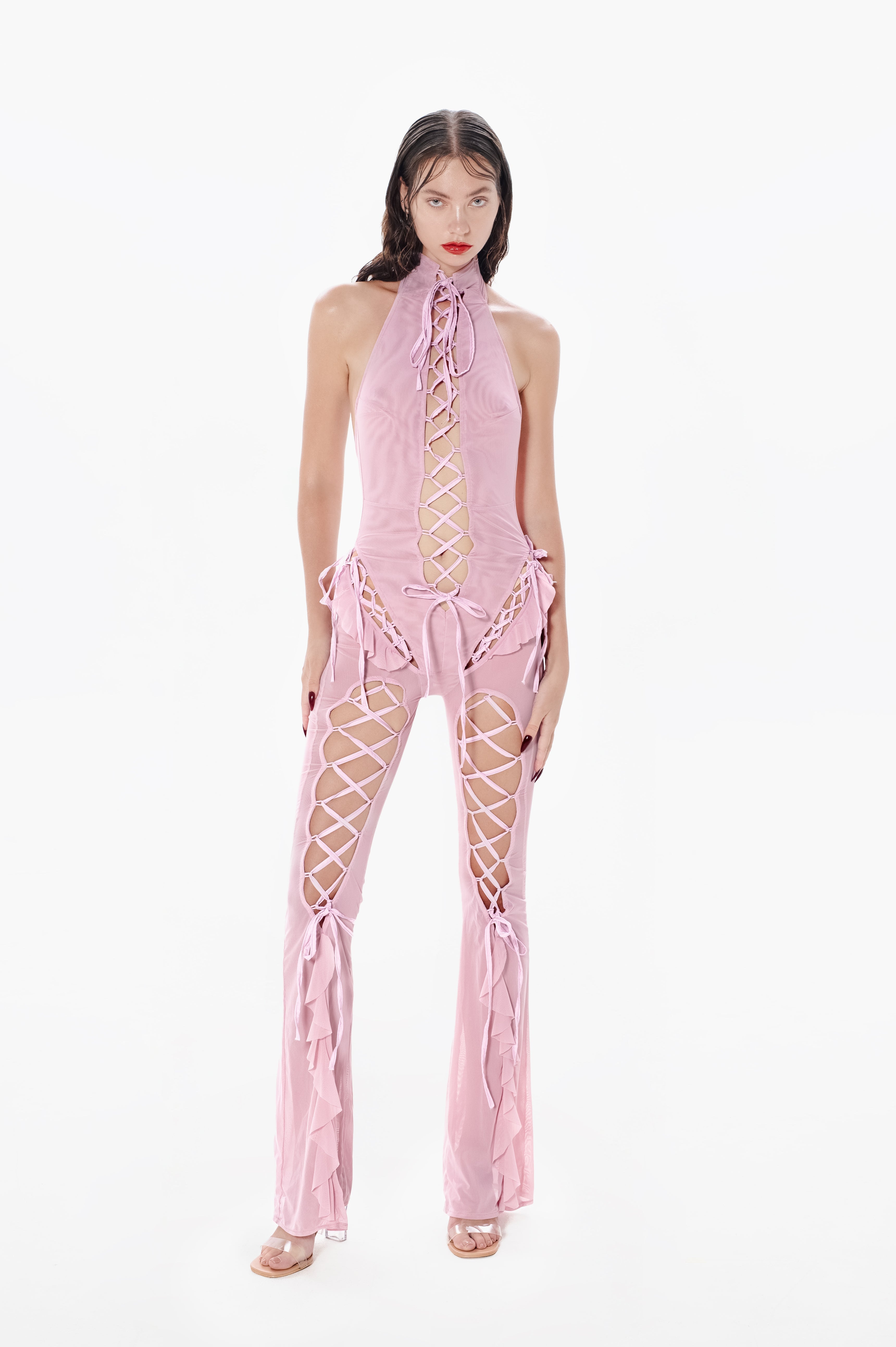 Sinful Romance Jumpsuit Bubblegum