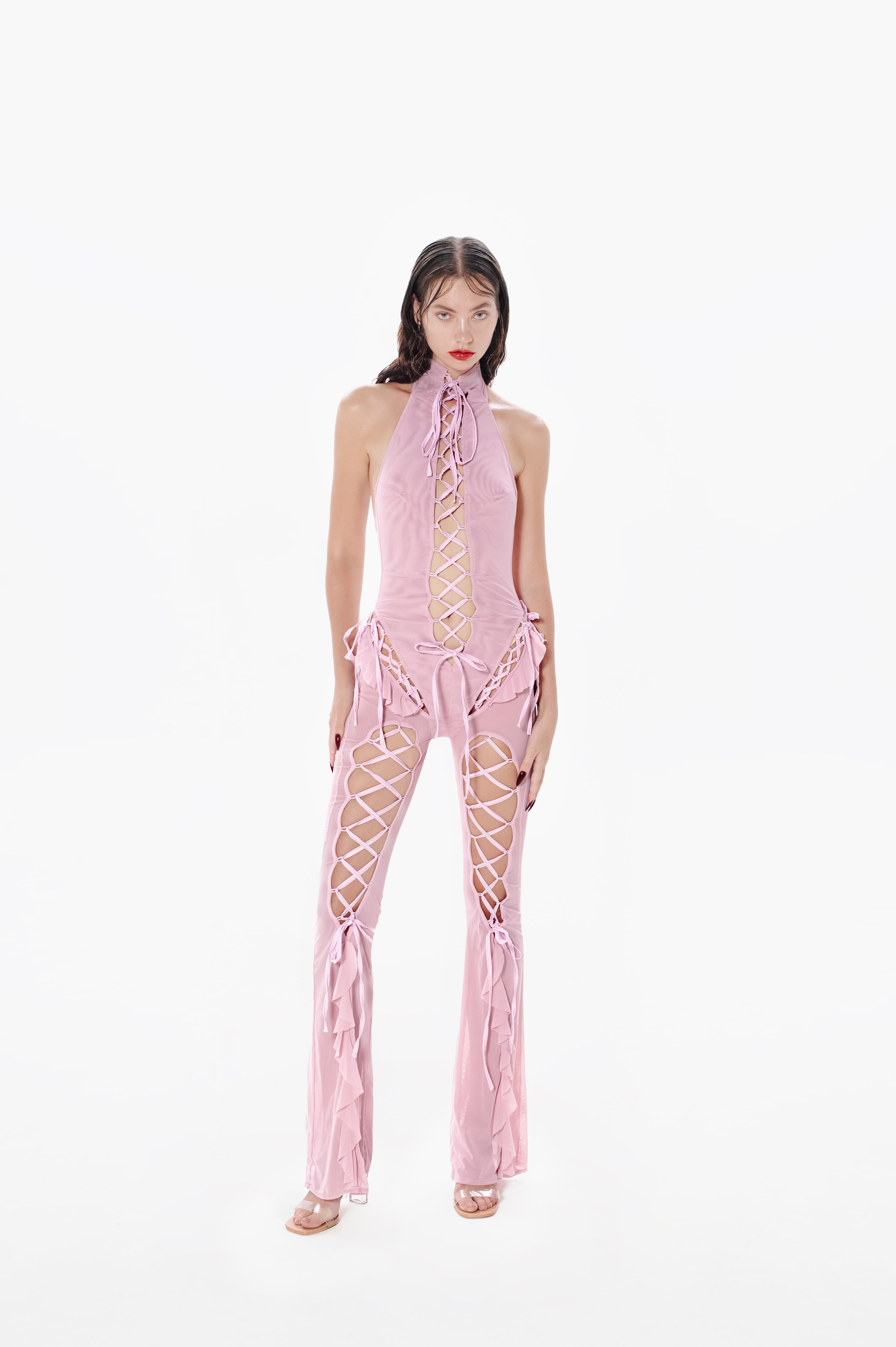 Sinful Romance Jumpsuit Bubblegum
