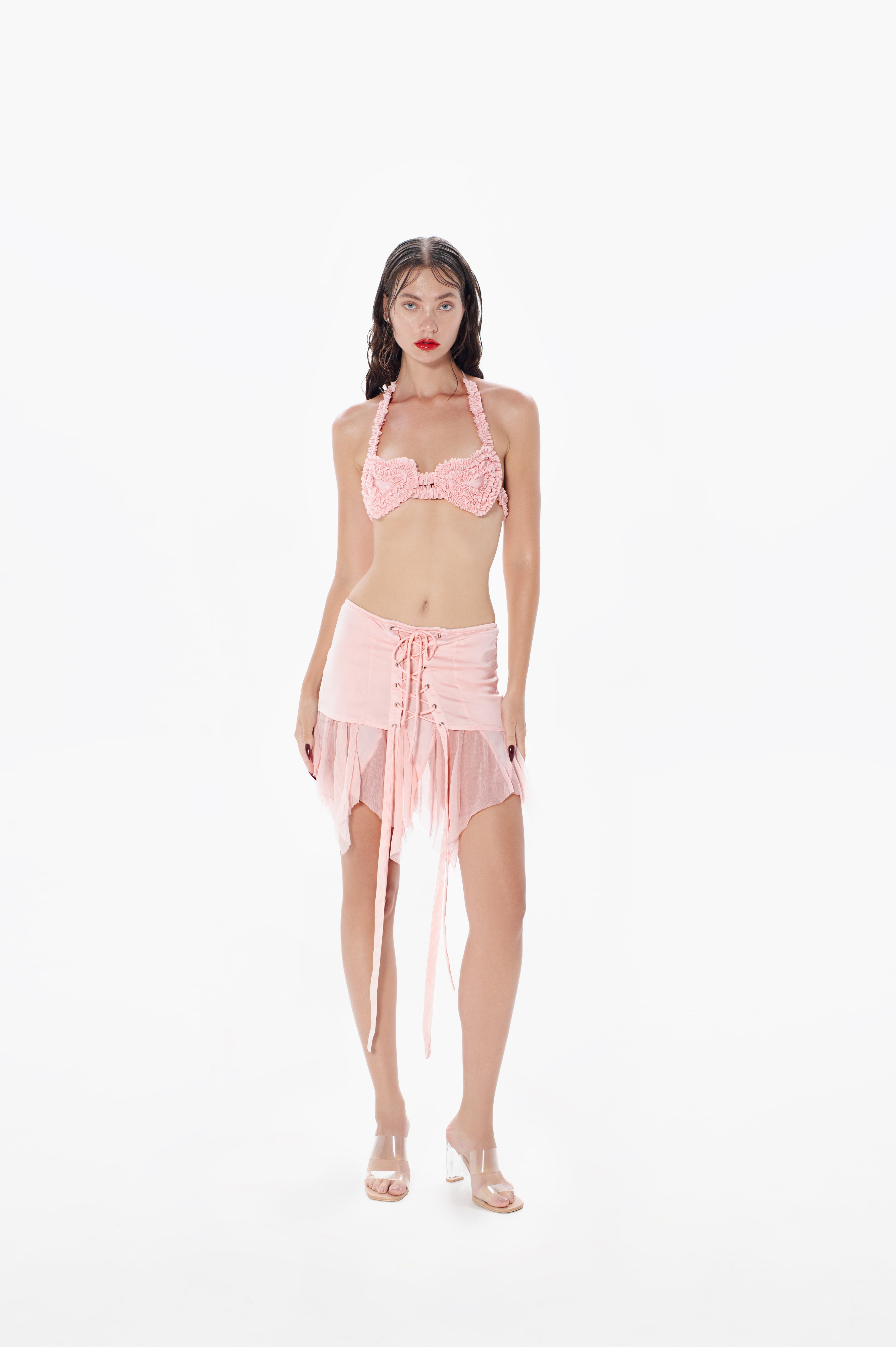Metamorphosis Mini Skirt Blush Pink