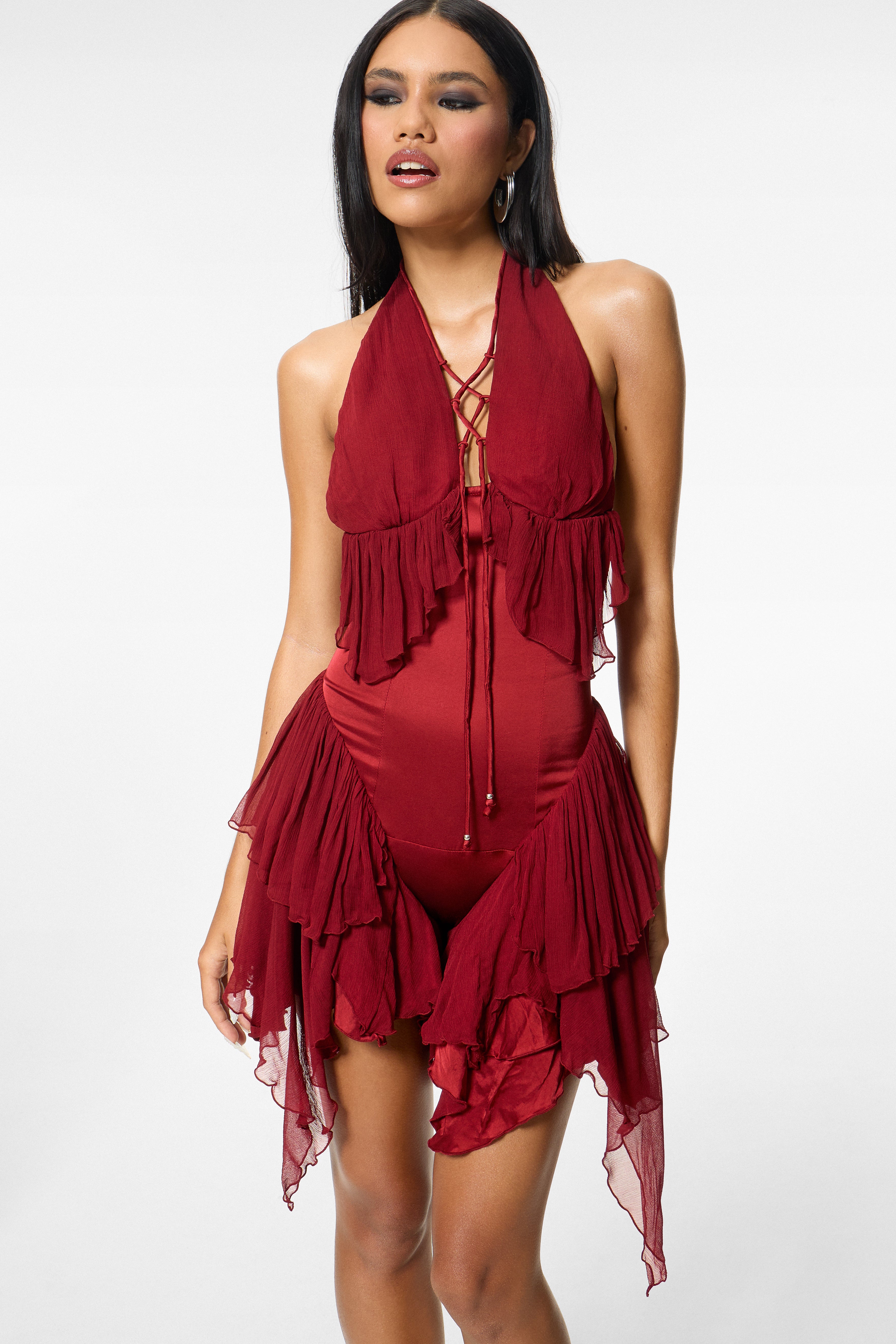 Ballerina Romper Crimson Red