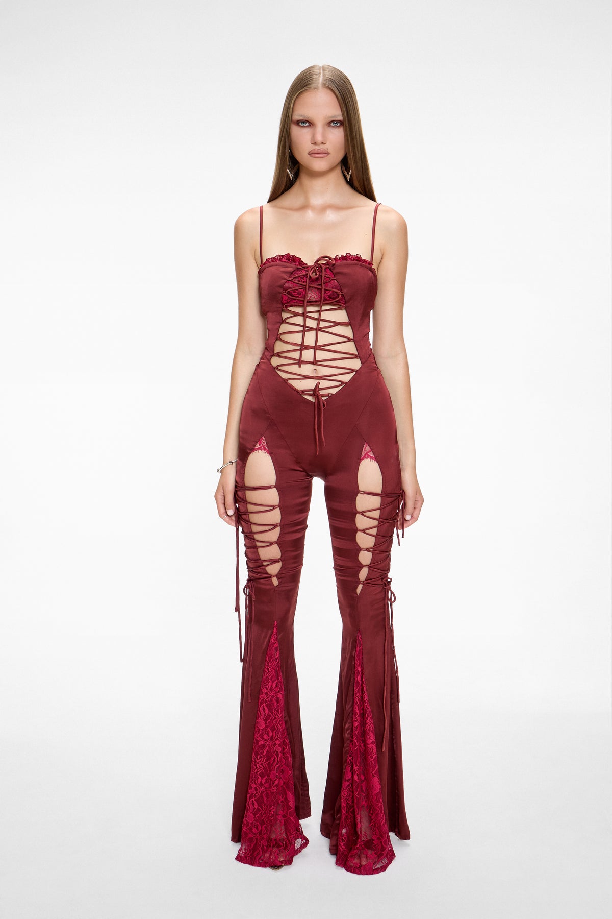 Royal Pain Jumpsuit Burgundy