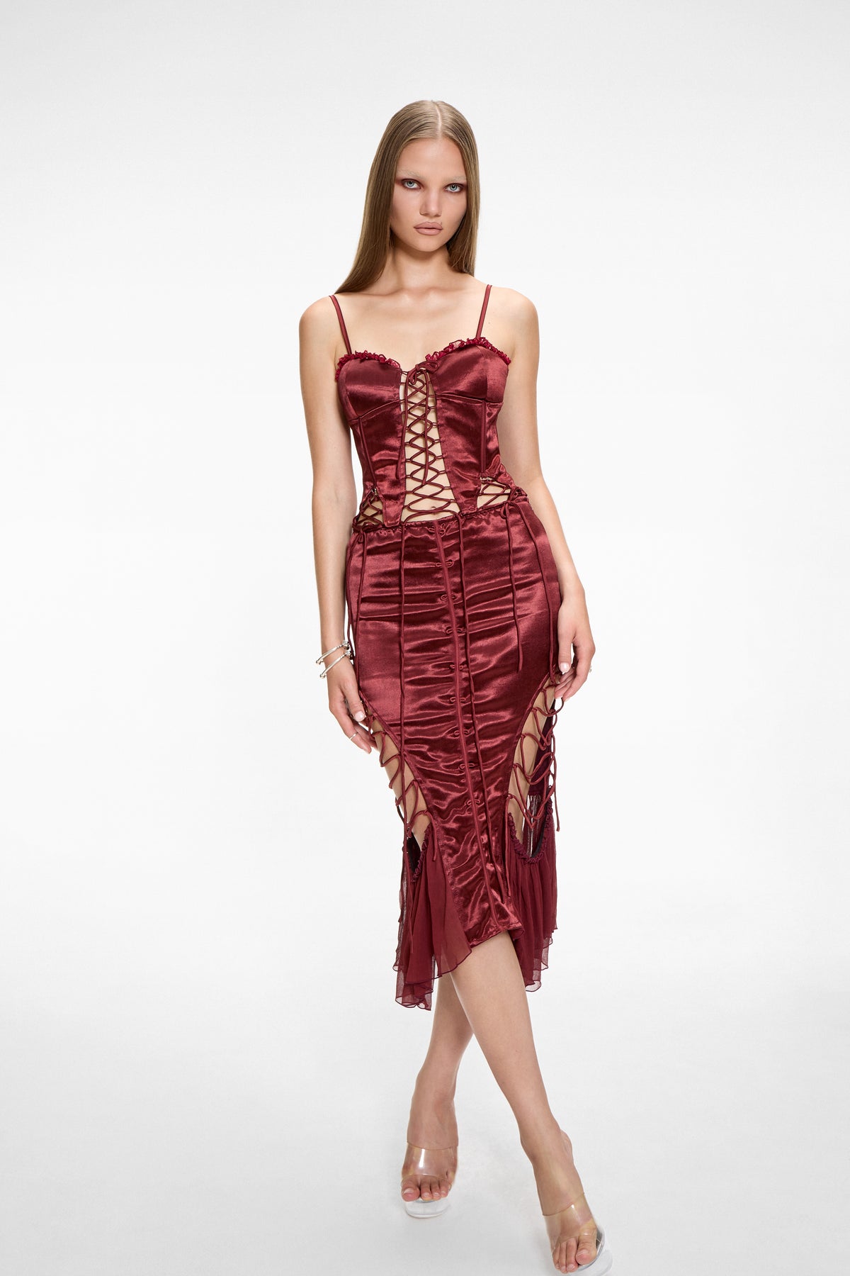 Boudoir Corset Top Burgundy