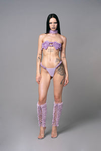 Ruffled Heart Bikini Bottom Lilac