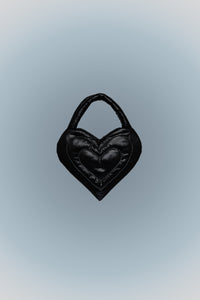 Puffer Heart Bag Mini Black