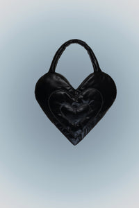 Puffer Heart Bag Large Black