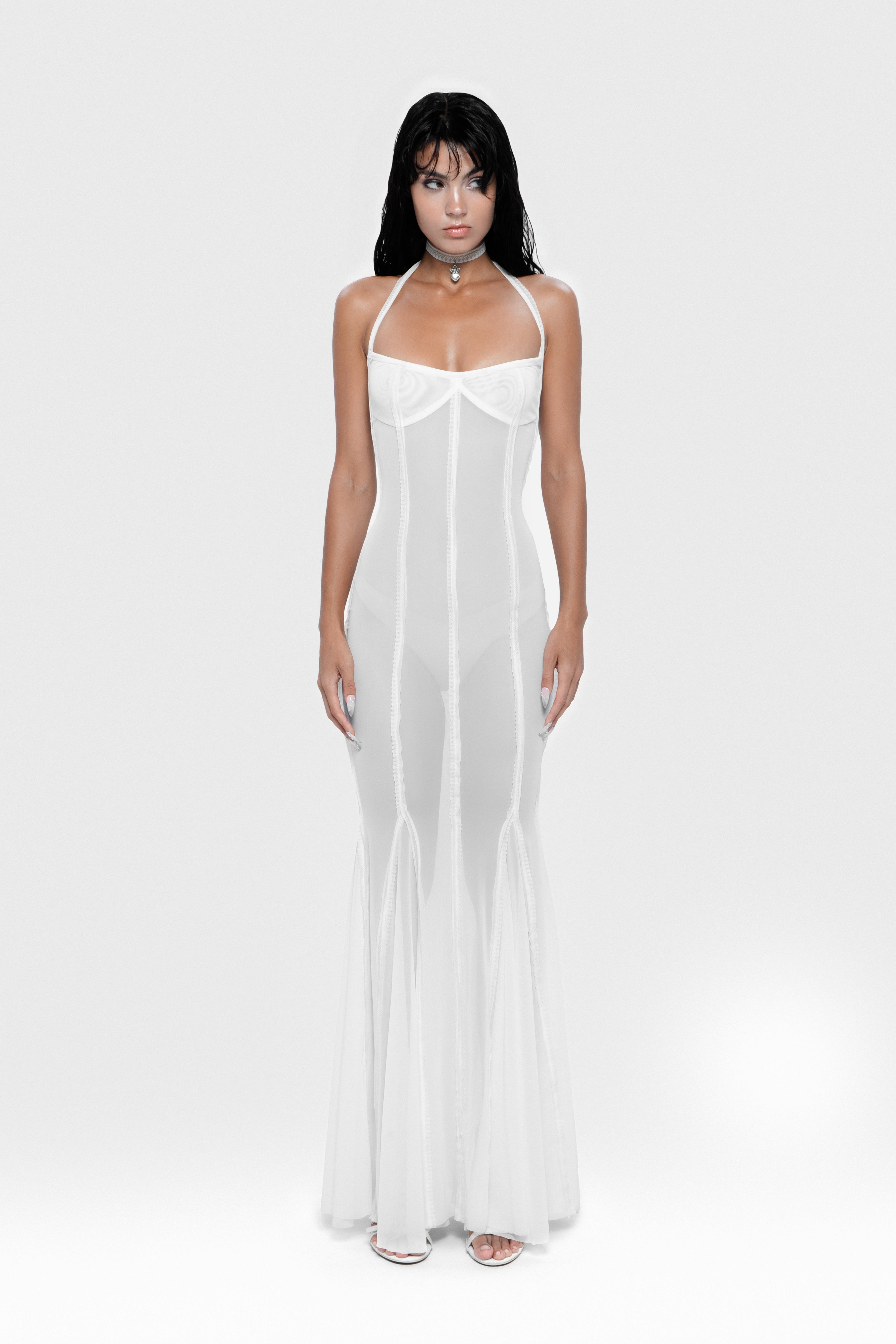 Siren Maxi Dress White
