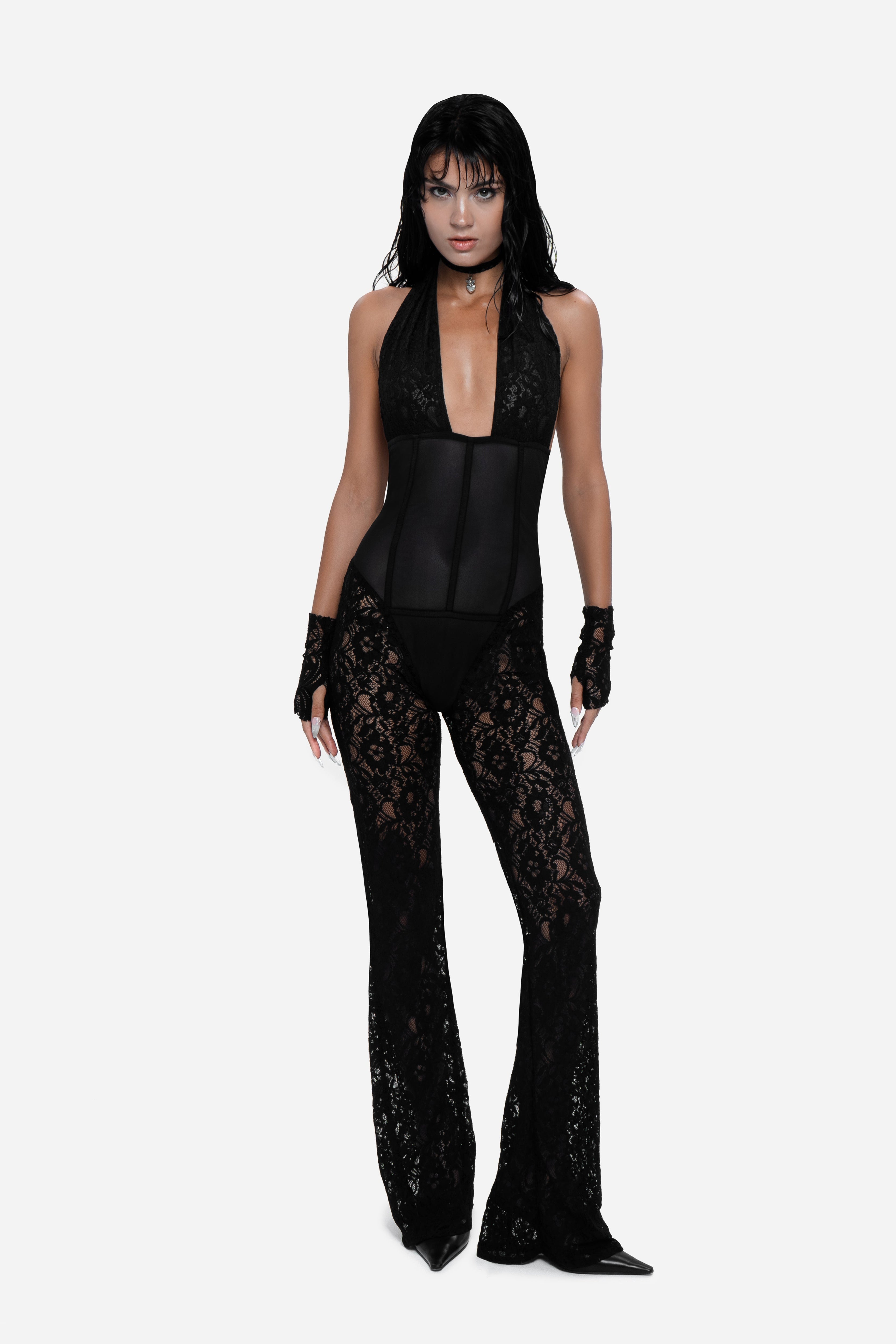 Black Lace Jumpsuit