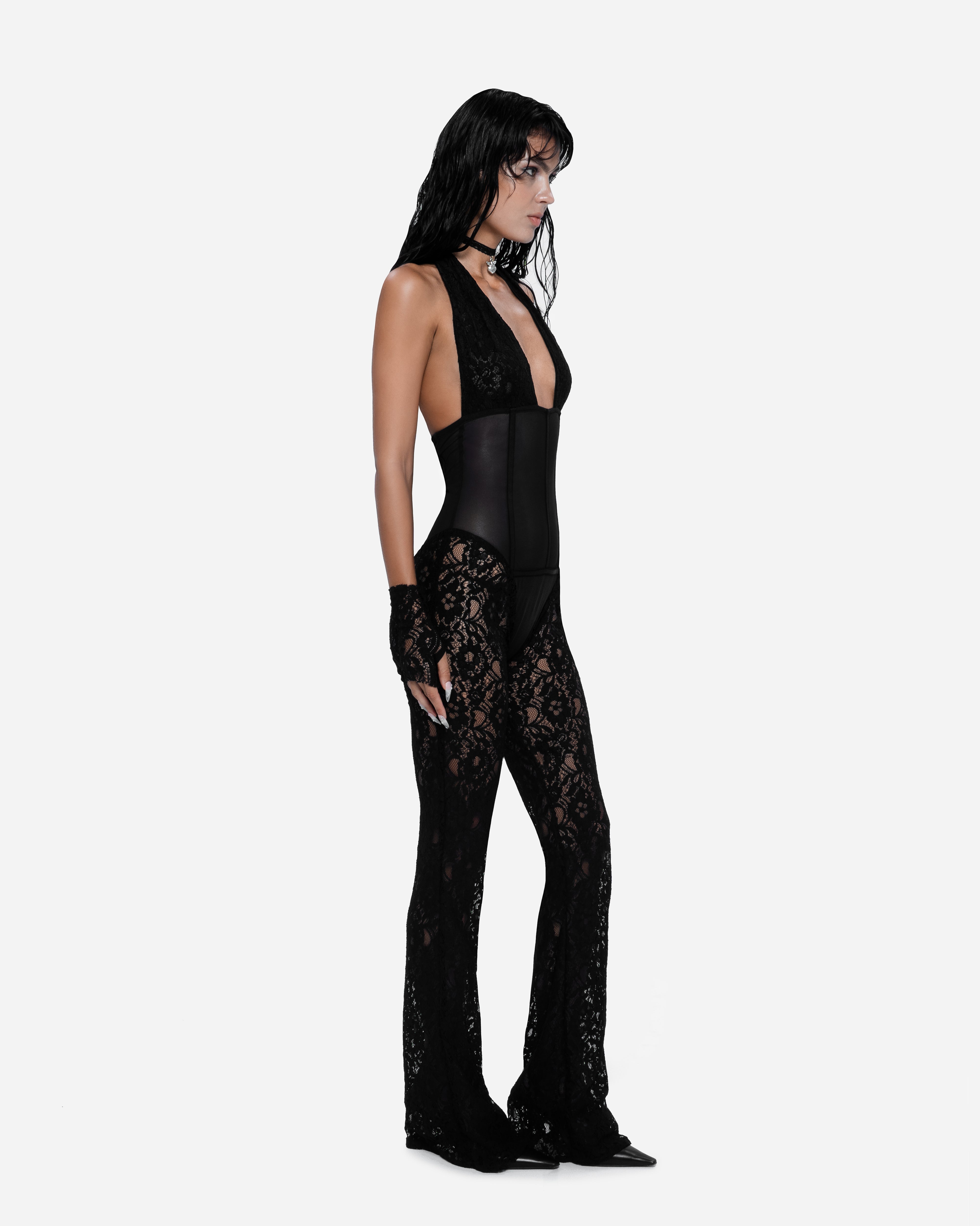 Black Lace Jumpsuit
