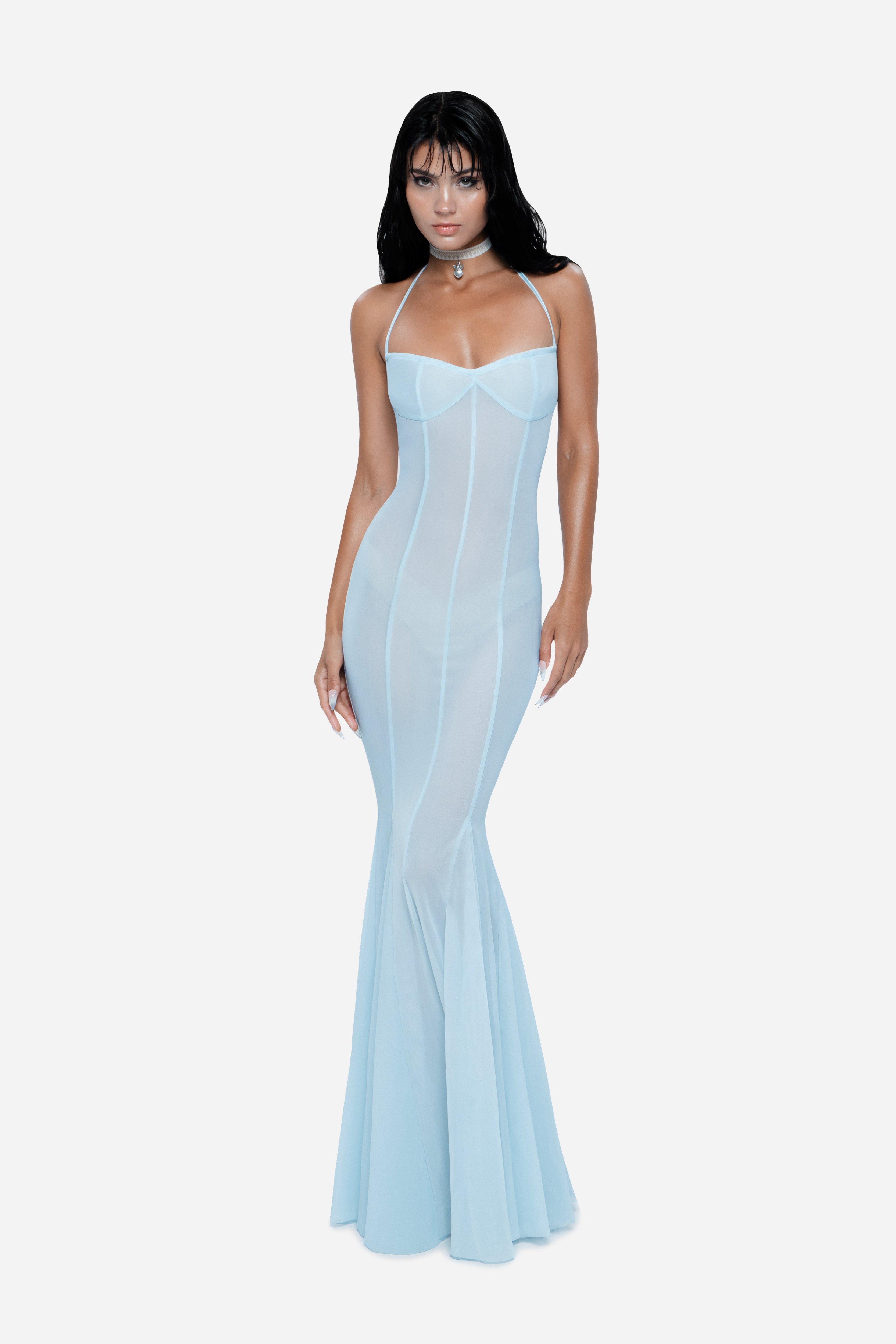 Siren Maxi Dress Powder Blue