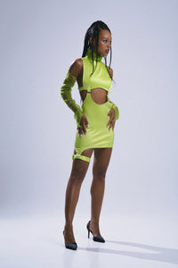 Garter Dress Lime