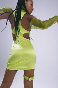 Garter Dress Lime